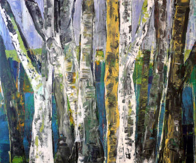 ohne Titel, Acryl auf Holz, ca. 70 x 58,  by Heike Oevermann