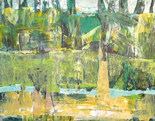 ohne Titel, Acryl auf Holz, ca. 100 x 70,  by Heike Oevermann
